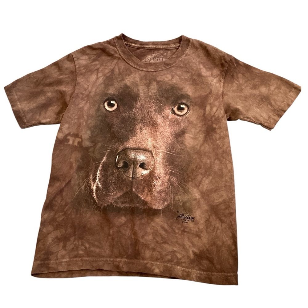 The Mountain Youth Medium Brown‎ Chocolate Lab Short Sleeve T Shirt 2013 USA